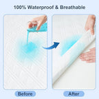 David’s Kids 2 Pack Mini Crib Waterproof Cover, Soft Pad Cover - Image 6