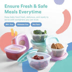 Liname Silicone Baby Food Containers 6-Pack - Image 2
