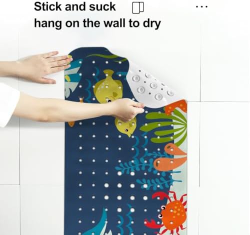 LNOND Bath Mat for Tub for Kids, Ocean Sharks Bathtub Mat, Kids Bath Mats for - Image 6