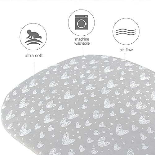 Bassinet Sheets 100% Cotton, 2 Pack Bassinet Sheets - Image 2