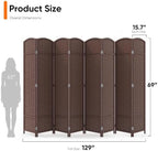 JOSTYLE Outdoor Privacy Screen 8-Panel Folding Room Divider Space Partition - Image 2