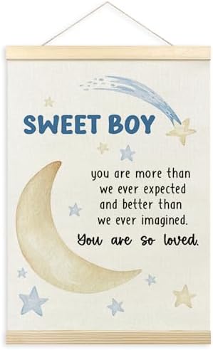 TLESKE Baby Boy Kids Room Poster Hanger Frame, Sweet Boy Hanging Wall Art Decor by Unknown