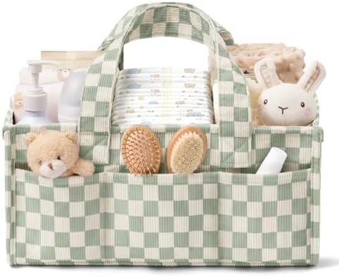 Corduroy Baby Diaper Caddy Organizer by Unknown