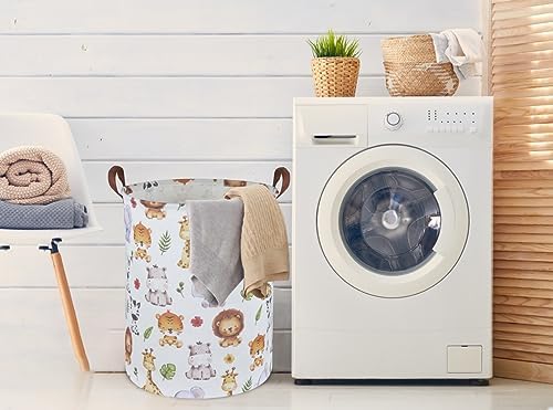 Kids Laundry Hamper, Baby Laundry Basket Animal Storage Baskets - Image 4