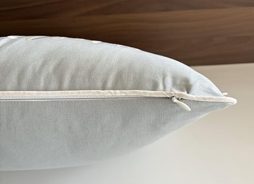 Rudransha Sweet Dreams Embroidered 12x18 Lumbar Pillow Cover, Robins Egg - Image 5