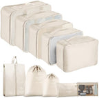 Packing Cubes for Travel 10 Set Luggage Organizer Bags by YEEYAA