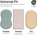 Muslin Bassinet Sheets 2 Pack, Universal Cotton Fitted Baby Mattress Sheet - Image 4