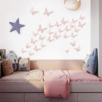 SAOROPEB 3D Butterfly Wall Decor 48 Pcs Pink Butterfly Decorations - Image 4