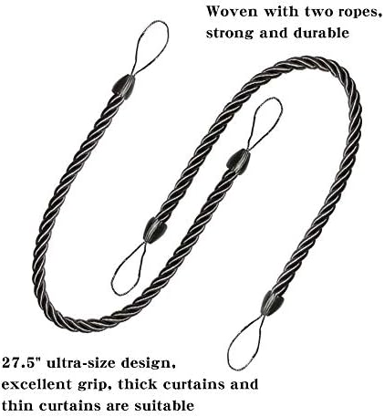 BEL AVENIR Curtain Tiebacks Ropes Tie-Backs, Handmade Holdbacks - Image 3