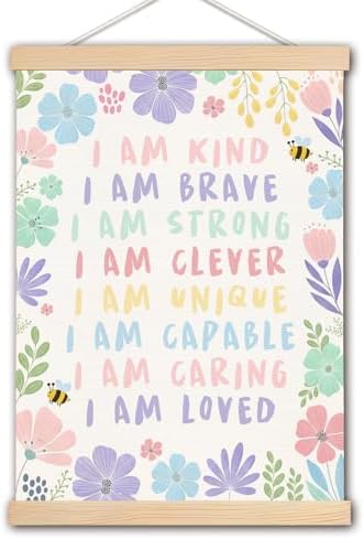 DNEULYR Pastel Floral Motivational Wall Art Poster 12x16 Inches by Unknown