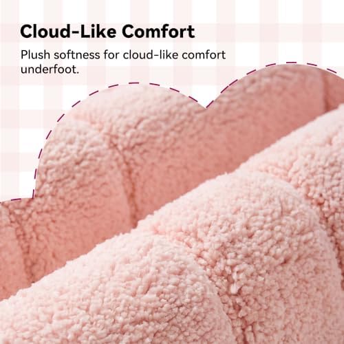 GRANNY SAYS Pink Bathroom Runner Rug 24" x 59", Soft Microfiber Bath Mat - Image 2