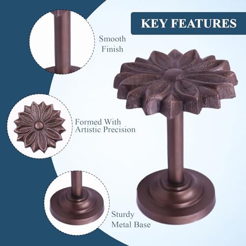 The Metal Magician Wall Mounted Floral Curtain Holdbacks - Image 4