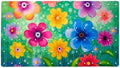 Shower Mat Non Slip, Watercolor Floral Anti Slip Bath Mat by Anna+Cowper