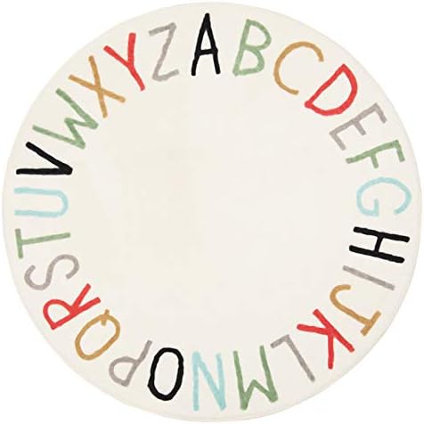Topotdor Round ABC Area Rug, 40 Inch Soft Floor Carpet by Topotdor
