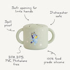 mushie x Bluey Silicone Snack Cup | Spill Proof Food Container - Image 2