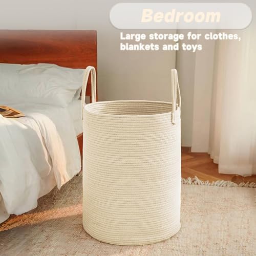 JMvicyroam 100L Cotton Rope Laundry Basket Hamper - Image 4