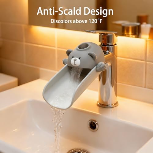 SKYROKU Faucet Extender for Toddlers, Sink Extender for Toddlers, Cute Bear - Image 2