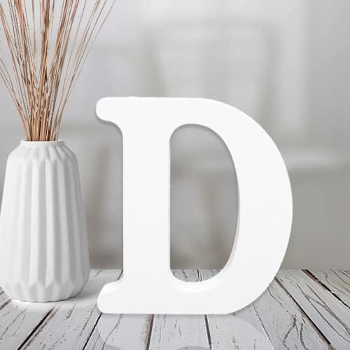 AOCEAN 4 Inch White Wood Letters Unfinished Wood Letter by AOCEAN