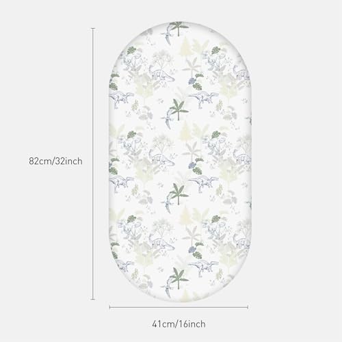 Baby Bassinet Sheets 4 Pack, Fits Rectangle Round Oval Hourglass Mattress - Image 2