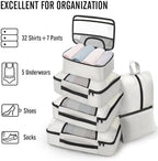 Veken 8 Set Packing Cubes for Travel Essentials, Anti-Wrinkle Buckled Suitcase - Image 6