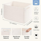4 Pack Storage Baskets for Organizing, Woven Baskets for Shelves - Image 2