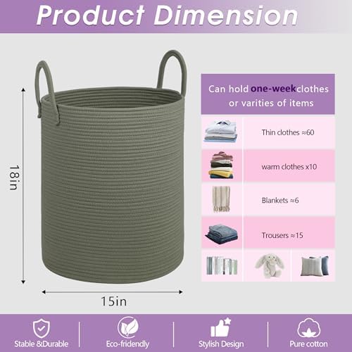 Large Laundry Basket, Laundry Hamper, baby hamper, Nursery Blanket Storage - Image 2