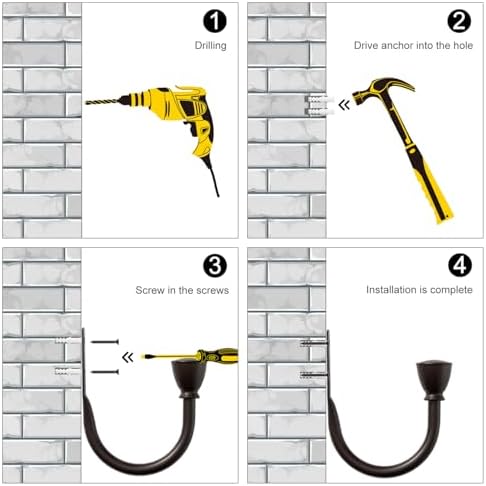 Farmhouse Curtain Holdbacks 2 Pack, Metal Curtain Side Holders - Image 7
