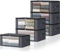 HomeHacks 6-Pack Clothes Organizer Storage Bags Foldable Storage Box by HomeHacks