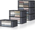HomeHacks 6-Pack Clothes Organizer Storage Bags Foldable Storage Box by HomeHacks