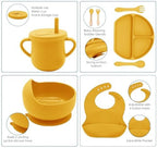 100% Silicone baby feeding set, BPA free Baby dishes set - Image 4