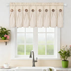 ASPMIZ Farmhouse Valances for Windows, 52x18 Inches, 1 Panel - Image 2