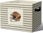 Rustic Football Helmet Storage Bins Boxes Handles by Unknown