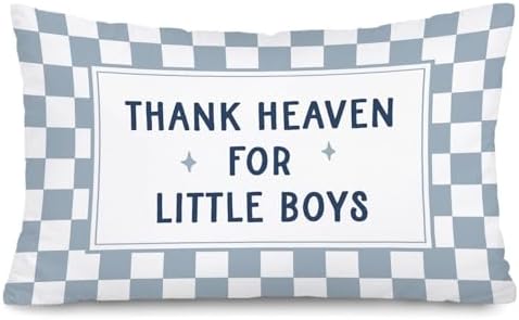 Thank Heaven for Little Boys Pillow Cover 12x20 by Unknown