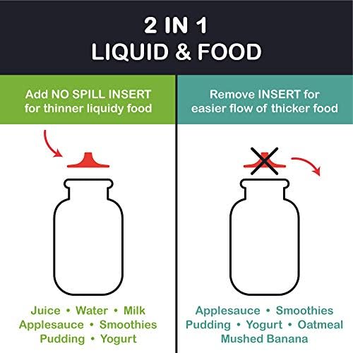 Grey 6 oz Squeasy Snacker Spill Proof Silicone Reusable Food Pouch - Image 6