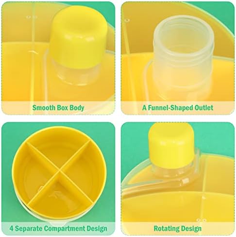Accmor Formula Dispenser On The Go, Non-Spill Rotating Four-Compartment Formula - Image 2