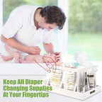 Diaper Caddy Organizer, Changing Table Organizer, Wooden Diaper Organizer - Image 3