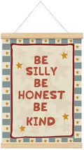 Kids Room Decor, Boy Nursery Decor Boho Retro Classroom Framed Poster, Be Silly by Unknown