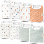 KeaBabies 8-Pack Organic Baby Bibs by KeaBabies