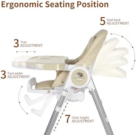Babilous Baby High Chair, 4-in-1 Foldable - Image 5