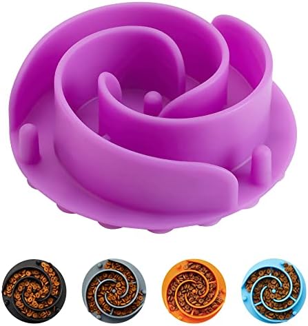 Slow Feeder Dog Bowls Insert, Animire Soft Silicone Slow Eating Dog Food Bowl by Animire