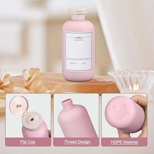 Travel Shampoo Bottle, Empty Plastic Squeeze Bottles 10oz - Image 5