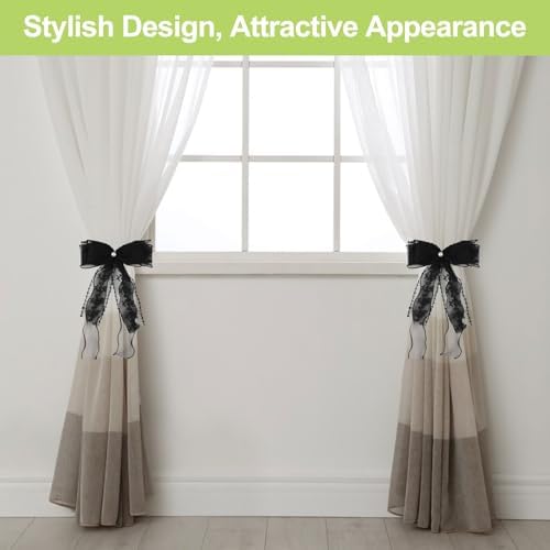 4Pcs Bow Curtain Tiebacks, Elegant Bow Butterfly Curtain Tiebacks - Image 5