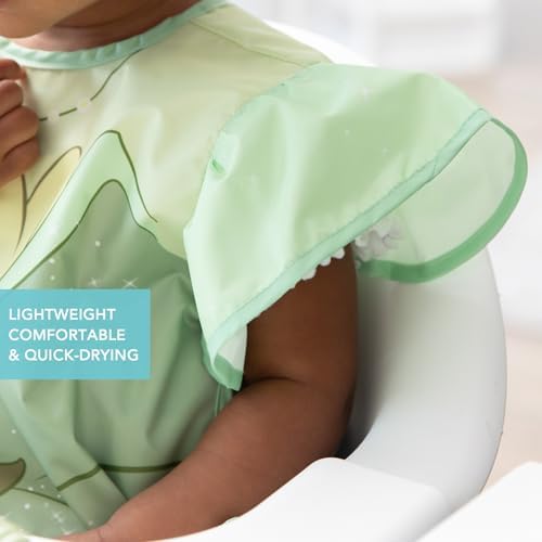 Disney Ruffle Apron Bib and 3-pack Snack Bags, Waterproof Fabric - Image 4