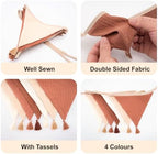 G2PLUS Cotton Fabric Bunting Banner, 9Ft Khaki Triangle Pennant Banner Flag - Image 3
