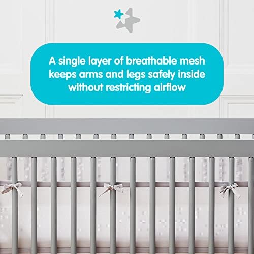 AirflowBaby Mesh Crib Liner for Full-Size Slatted Cribs, Lightweight 2mm Mesh - Image 3