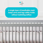 AirflowBaby Mesh Crib Liner for Full-Size Slatted Cribs, Lightweight 2mm Mesh - Image 3