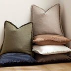 Foindtower Decorative Linen Fringe Throw Pillow Covers Boho Farmhouse Cushion - Image 6
