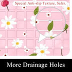Shower Mat Non Slip, Daisies Cherry Anti Slip Bath Mat - Image 2