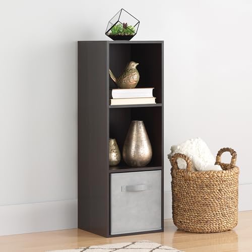 Whitmor 3 Cube Bookcase, 3 Tier Stackable MDF Bookself, Open Storage Display - Image 2