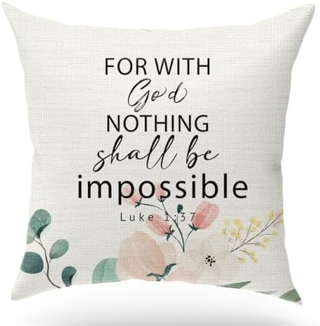 KongMoTree Bible Verse Throw Pillow Case, Blessing Gift, Scripture Art by KongMoTree